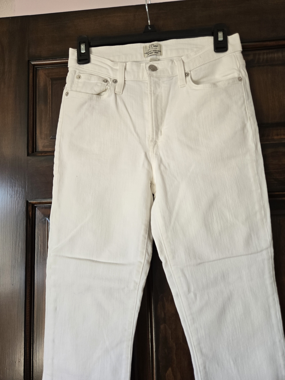J. Crew White Ripped  Skinny Jeans,  High Rise